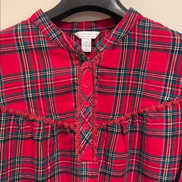 Charter Club Plaid Flannel Nightgown - Picture 2 of 5